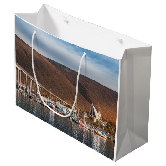 Tromso Norwegen Große Geschenktüte (Vorderseite Schrägansicht)