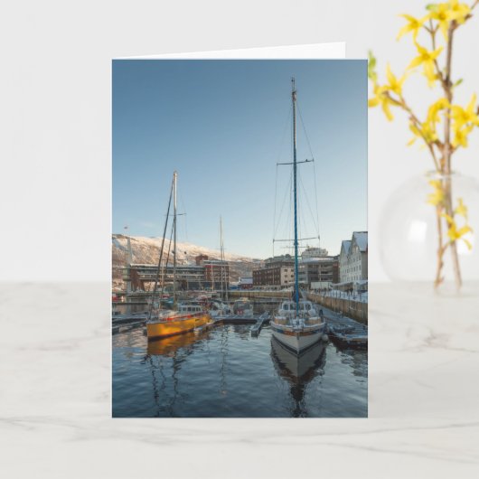 Tromso Norwegen Karte (Gelbe Blume)