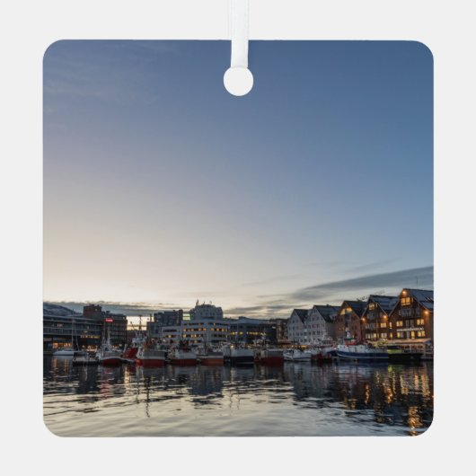 Tromso Norwegen Ornament Aus Metall (Rückseite)