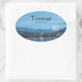 Tromso Norwegen Ovaler Aufkleber (Tasche)