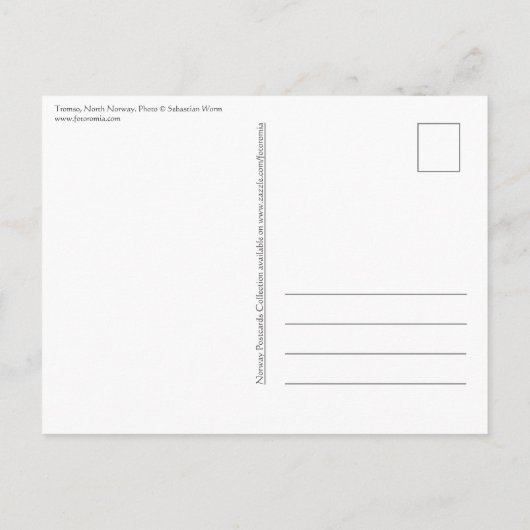 Tromso Norwegen Postkarte (Rückseite)