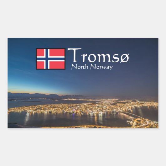 Tromso Norwegen Rechteckiger Aufkleber (Vorderseite)