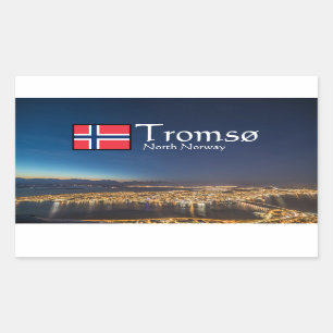 Tromso Norwegen Rechteckiger Aufkleber