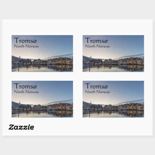 Tromso Norwegen Rechteckiger Aufkleber (Blatt)