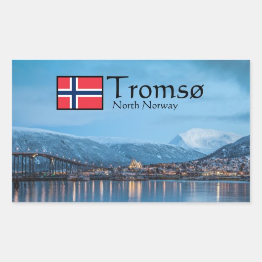Tromso Norwegen Rechteckiger Aufkleber (Vorderseite)
