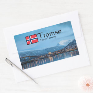 Tromso Norwegen Rechteckiger Aufkleber