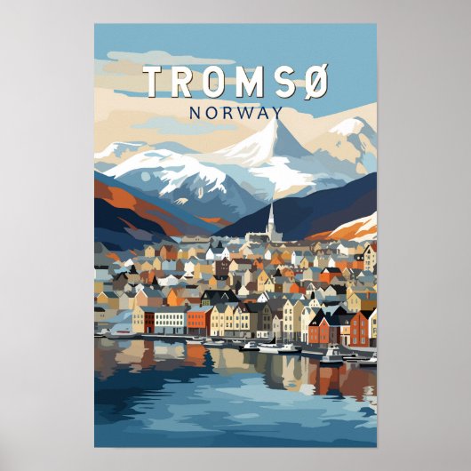 Tromsø Norwegen Reise Kunst Vintage Poster (Vorne)