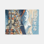 Tromso Norwegen Reisen Vintag Fleecedecke (Vorderseite (Horizontal))