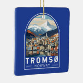 Tromso Norwegen Reisen Vintag Keramikornament (Rechts)