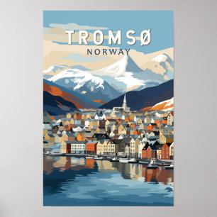 Tromso Norwegen Reisen Vintag Poster