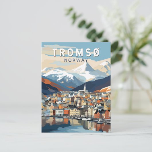 Tromso Norwegen Reisen Vintag Postkarte (Stehend Vorderseite)
