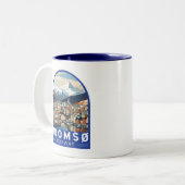 Tromso Norwegen Reisen Vintag Zweifarbige Tasse (Vorderseite Links)