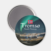 Tromso Norwegen Souvenir Magnet (Vorderseite/Rückseite)