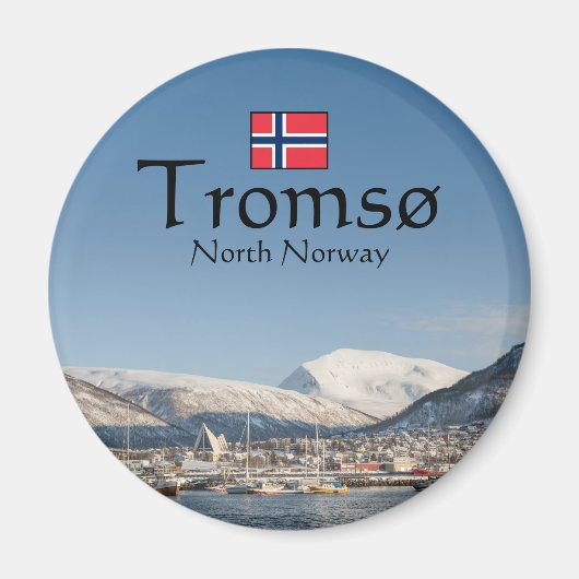 Tromso Norwegen Souvenir Magnet (Vorne)