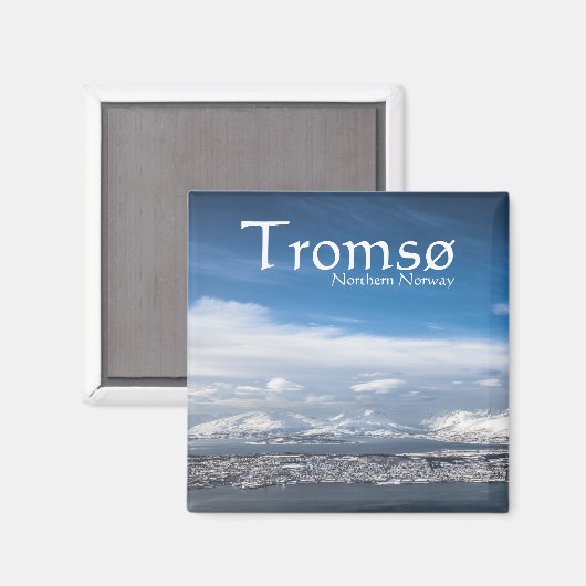 Tromso Norwegen Souvenir Magnet (Vorderseite/Rückseite)