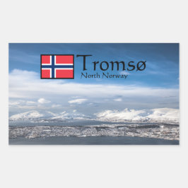Tromso Norwegen Souvenir Rechteckiger Aufkleber