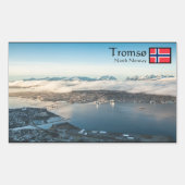 Tromso Norwegen Souvenir Rechteckiger Aufkleber (Vorderseite)