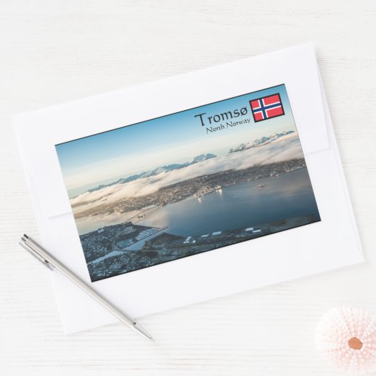 Tromso Norwegen Souvenir Rechteckiger Aufkleber (Umschlag)