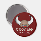 Tromso Norwegen Viking Hat Magnet (Vorderseite/Rückseite)