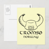 Tromso Norwegen Viking Hat Postkarte (Vorne/Hinten)