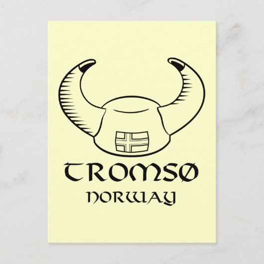 Tromso Norwegen Viking Hat Postkarte (Vorderseite)