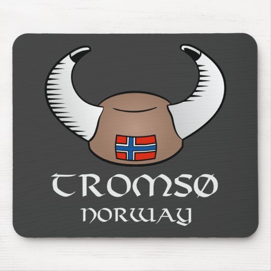 Tromso Norwegen Viking Hut Mousepad (Vorne)