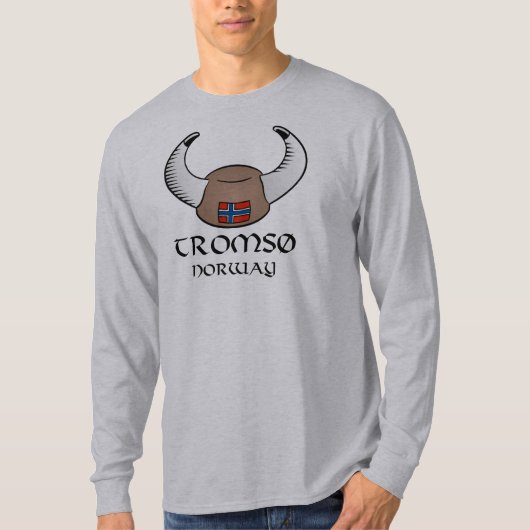 Tromso Norwegen Viking Hut T-Shirt (Vorderseite)