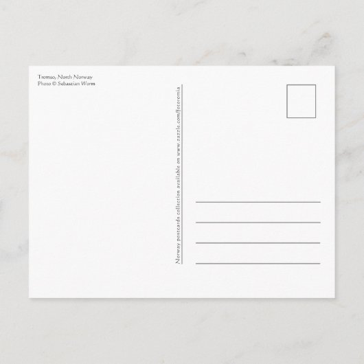 Tromso Postkarte (Rückseite)