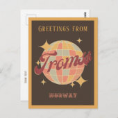 Tromsø Tromso Norwegen Retro Vintage Postkarte (Vorne/Hinten)