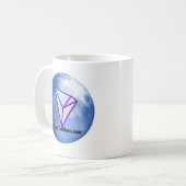 Tron2theMoon für Fans von Tron-Kryptowährung Kaffeetasse (Vorderseite Links)