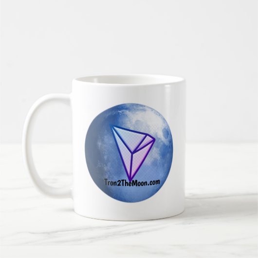 Tron2theMoon für Fans von Tron-Kryptowährung Kaffeetasse (Links)