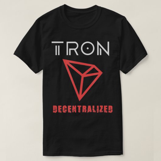 TRON Crypto Dezentralisierte Blockchain TRX Crypto T-Shirt (Design vorne)