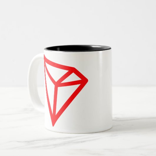 tron-trx-Logo Zweifarbige Tasse (Vorderseite Links)