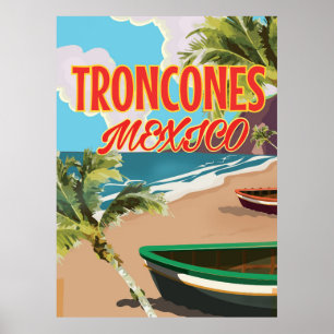 Troncones Beach Mexico Reiseplakat Poster