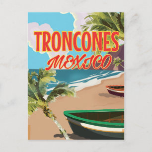 Troncones Beach Mexico Reiseplakat Postkarte