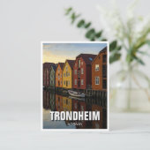 Trondheim Bakklandet Norwegen Reisen Postkarte (Stehend Vorderseite)