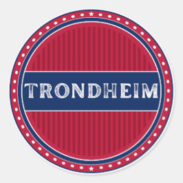 Trondheim City Pride Emblem – Norwegische Identitä Runder Aufkleber