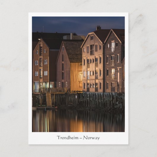 Trondheim Houses Norwegen Postkarte (Vorderseite)