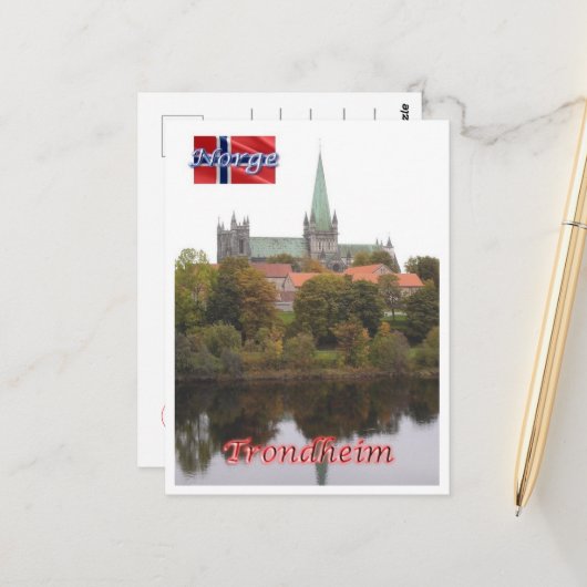Trondheim - Nidarosdome - Norwegen - Postkarte (Vorderseite/Rückseite Beispiel)