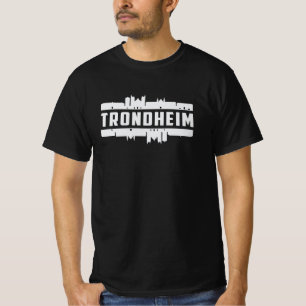 Trondheim Norwegen City Skyline Cityscape Funny Ge T-Shirt