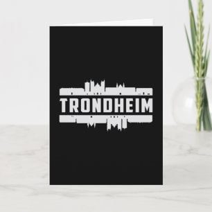 Trondheim Norwegen City Skyline Cityscape Funny Gi Karte