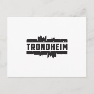 Trondheim Norwegen City Skyline Cityscape Trip Ges Postkarte