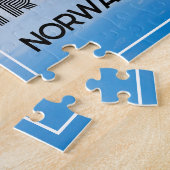 Trondheim Norwegen Fjord Rot und Grüne Zuhause Ger Puzzle (Seite)