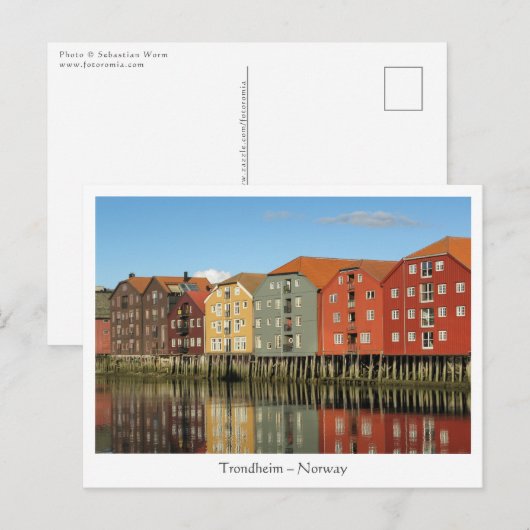 Trondheim Norwegen Postkarte (Vorne/Hinten)