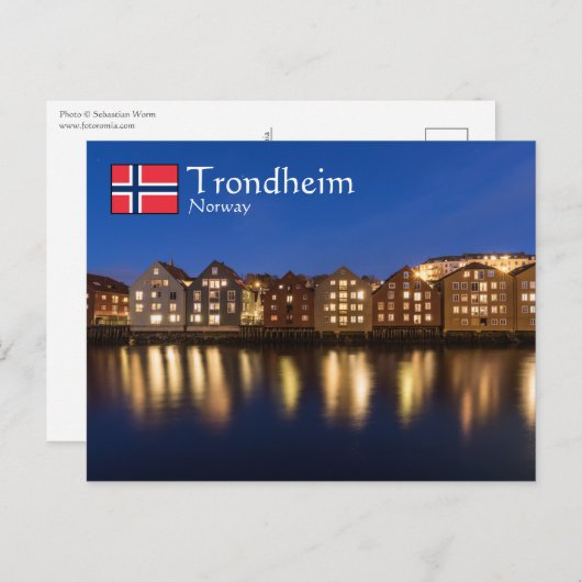 Trondheim Norwegen Postkarte (Vorne/Hinten)