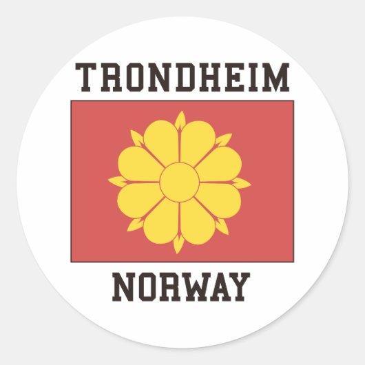 Trondheim, Norwegen Runder Aufkleber (Vorderseite)
