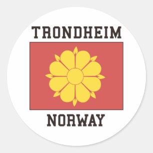 Trondheim, Norwegen Runder Aufkleber