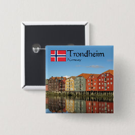 Trondheim Norwegen Souvenir Button