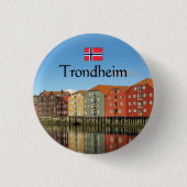 Trondheim Norwegen Souvenir Button (Vorderseite)