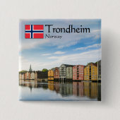 Trondheim Norwegen Souvenir Button (Vorderseite)